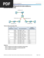 2.2.4.4 Packet Tracer - Configuring IPv6 Static and Default Routes Instructions