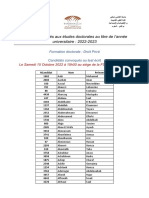 Liste de Présélection Droit Privé