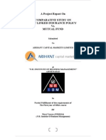 A Project Report On Comparative Study On Unit Linked Insurance Policy vs. Mutual Fund