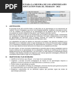 Plan de Mejora Del Area de Ept-2022