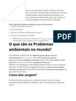 Os Problemas Ambientais No Mundo Afetam Todas As Esferas Do Meio Ambiente