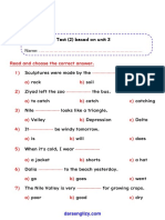 Test 2 Based on Unit 3 Mr m Abo Nar (Darsenglizy.com موقع درس انجليزي)