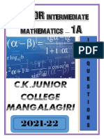 Maths - 1a Imp Questions