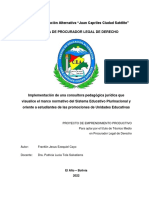 Proyecto de Emprendimiento Productivo para Optar Por El Título de Técnico Medio en Procurador Legal de Derecho