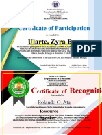 Certificates of Seminars Part Two