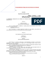 Lei 6174 - Estatuto Do Servidor Do Paraná