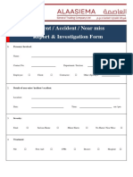 6 - Tamplate For Incident - Accident - Near Miss Report