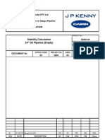 Pipeline Stability Calculation of 24 Oil Empty