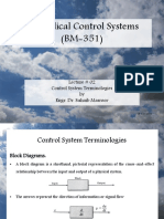 Lecture # 02 Control System Terminologies