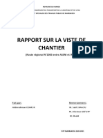 Rapport Visite de Chantier Route