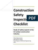 Construction Safety Check List