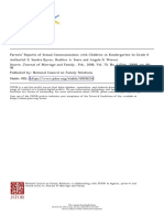 Parents' Reports of Sexual Communication With Children in Kindergarden To Grade 8, Byers, Sears, Weaver, 2008