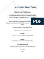 Calidad de Atención de Enfermería Relacionado Al Nivel de CLIENTE EXTERNO CRED DEL CENTRO de SALUD de ACOMAYO 2021