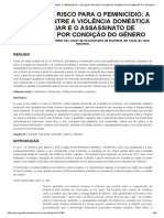 Fatores de Risco para o Feminicídio - A Relação Entre A Violência Doméstica e Familiar e o Assassinato de Mulheres Por Condição Do Gênero - 2