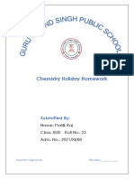 Chemistry 20 Holiday 20 Homework 20 Pratik