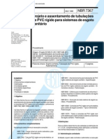 NBR 07367 NB 281 - Projeto e Assent Amen To de Tubulacoes de PVC Rigido para Sistemas de Esgoto Sanitario