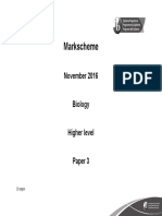 Biology Paper 3 HL Markscheme 2016 Nov