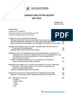 Cryptography and System Security - May 2019 MU