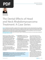 The Dental Effects of Head and Neck Rhabdomyosarcoma Treatment - A Case Series