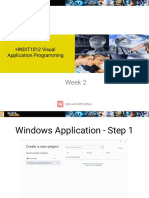 Week 2: HNDIT1012 Visual Application Programming
