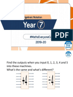 Year 7 Autumn 2 Algebraic Notation Exemplar Questions and Answers