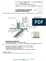 Devoir de Synthèse N°1 - Technologie - Poste Automatique de Cambrage de Pièce en Tôle D'acier - 1ère AS (2013-2014) MR Chokri Messaoud