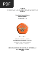 Penggunaan Bahasa Indonesia Di Lingkungan Kampus