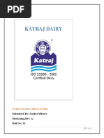 KATRAJ DAIRY Consumer Behaviour Report by Sanket Mhetre