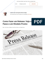 Como Fazer Um Release - Veja o Passo A Passo e Um Modelo Pronto