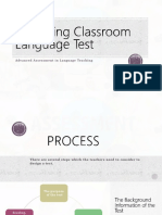 Advanced Assessment in Language Teaching