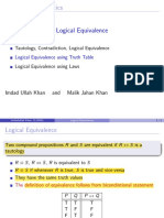 CS210 Slides 02 02 Logic Equivalence TruthTables