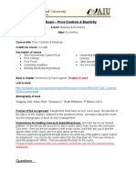 Economics Exam 3 Price Control Elasticity