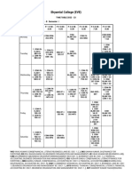 TIME TABLE Section B