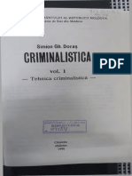 Doraș Simion Criminalistca Vol - I 1996