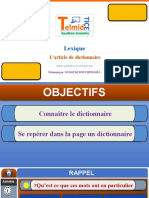 L'article de Dictionnaire