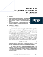 Práctica de Laboratorio #06. Equilibrio Químico y Principio de Le Chatelier