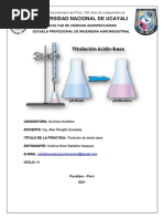 Informe Nº1 Titulación Ácido Base - Química Análitica