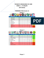 Campeonato Brasileiro de 1948 Série E - 4 Edição (40 Clubes) Primeira Fase (Caem 3) Grupo 1