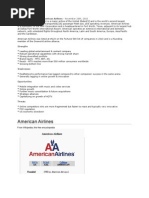 Swot Analysis On American Airlines