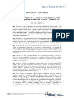 Resolucion 070 de ANT 2022 Reformar El Articulo 2 de La Resolucion Nro. 069 de ANT 2022