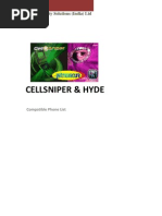 Cell Sniper&Hydecompatible Phone List