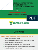 Safe Mlotherhood Lec 2