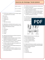 Lista Histologia 1 - Tecido Epitelial