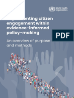 WHO Implementing Citizen Engagement Within Evidence-Informed