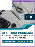 500 Most Probable GA QA For IBPS PO Mains