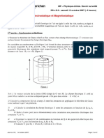 DS 2-2 Electrostatique Magnetostatique CCP Tsi 2002