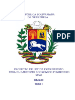 PRESUPUESTO PARA EL EJERCICIO ECONÓMICO FINANCIERO (Tomo L)