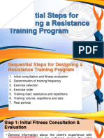 A. Sequential Steps For Designing A Resistance Training Program