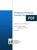 Intro Psychology Learning Outomes CCR