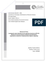 Nvestigación Sobre Indicadores de Las Siguientes Funciones de RR. HH